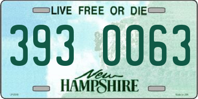 NH license plate 3930063