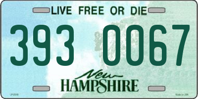 NH license plate 3930067