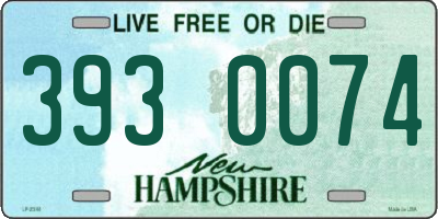 NH license plate 3930074