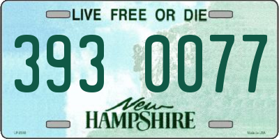 NH license plate 3930077