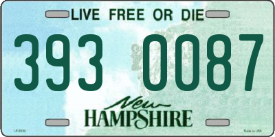 NH license plate 3930087