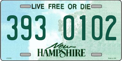 NH license plate 3930102