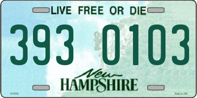 NH license plate 3930103