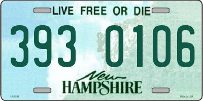 NH license plate 3930106