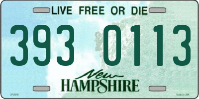 NH license plate 3930113