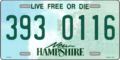 NH license plate 3930116