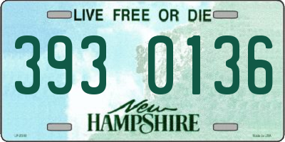 NH license plate 3930136