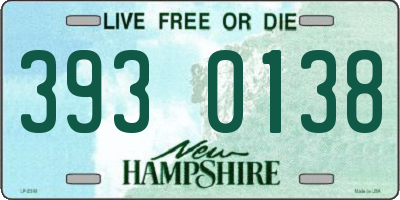 NH license plate 3930138