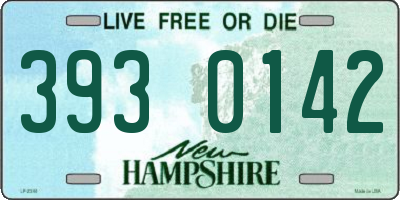 NH license plate 3930142