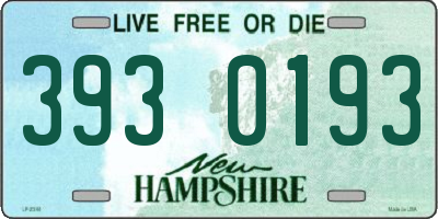 NH license plate 3930193