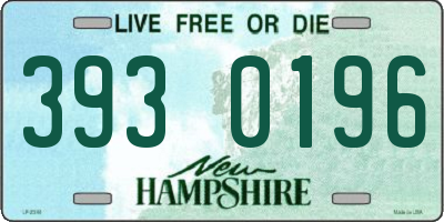 NH license plate 3930196