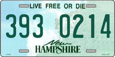 NH license plate 3930214