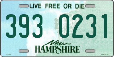 NH license plate 3930231
