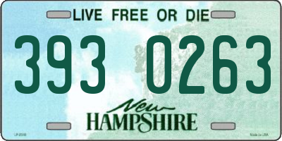 NH license plate 3930263