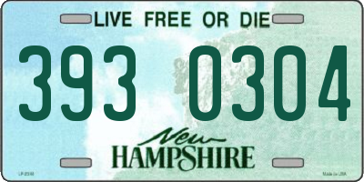 NH license plate 3930304