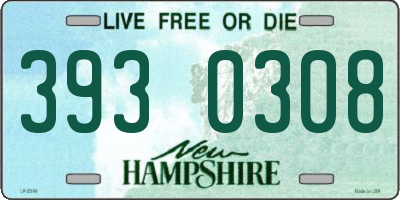 NH license plate 3930308