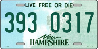 NH license plate 3930317