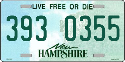 NH license plate 3930355
