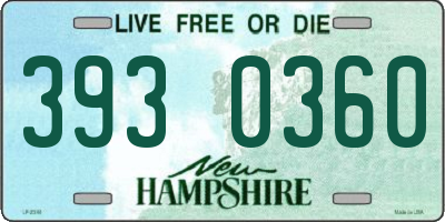 NH license plate 3930360