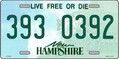NH license plate 3930392