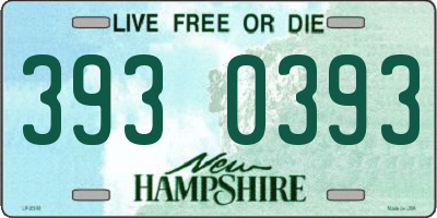 NH license plate 3930393