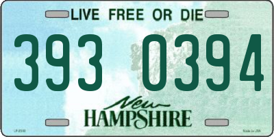NH license plate 3930394