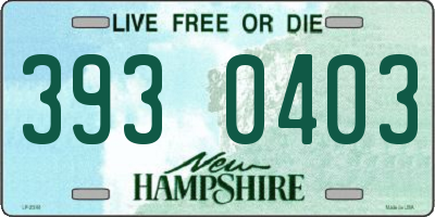 NH license plate 3930403