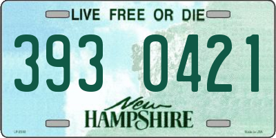 NH license plate 3930421