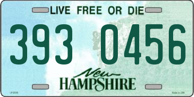 NH license plate 3930456