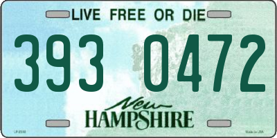 NH license plate 3930472