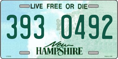NH license plate 3930492