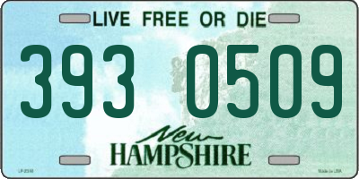 NH license plate 3930509
