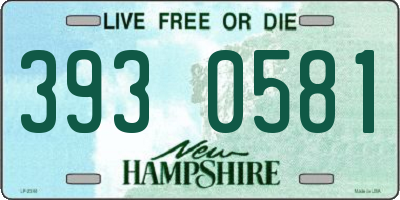 NH license plate 3930581