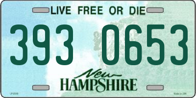 NH license plate 3930653