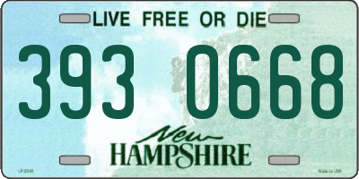 NH license plate 3930668