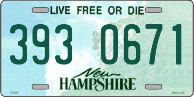 NH license plate 3930671