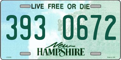NH license plate 3930672