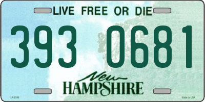 NH license plate 3930681