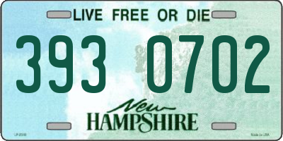 NH license plate 3930702