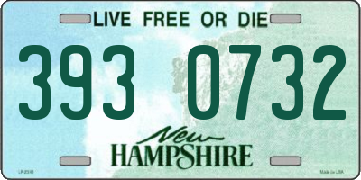 NH license plate 3930732