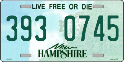 NH license plate 3930745