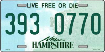 NH license plate 3930770