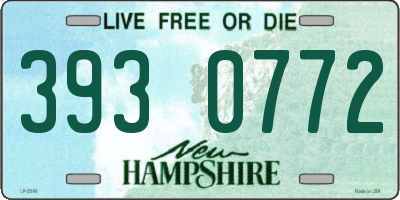 NH license plate 3930772