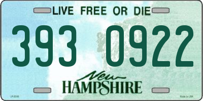 NH license plate 3930922
