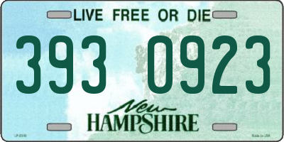 NH license plate 3930923