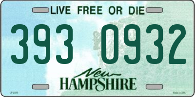 NH license plate 3930932