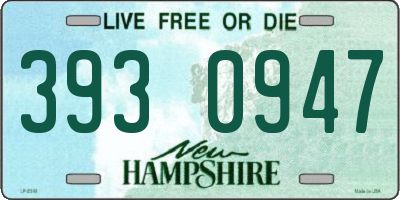 NH license plate 3930947