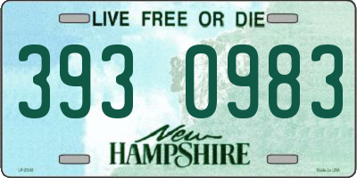 NH license plate 3930983
