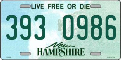 NH license plate 3930986