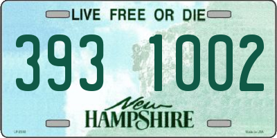 NH license plate 3931002